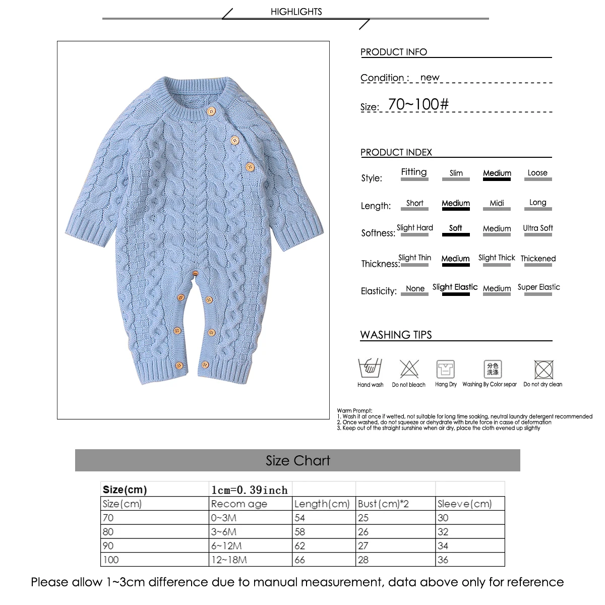 Baby Boy Tattoo Printed Sleeve Romper Autumn Winter Bodysuit Onesie Pajamas Outfit Clothes for 0-18M Grey, 80//3-6M