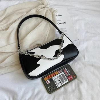 Cow Pattern PU Leather Armpit Bags France Baguette Bag For Women 2020 Fashion Animal Pattern Shoulder Handbags Female
Cow Pattern PU Leather Armpit Bags France Baguette Bag For Women 2020 Fashion Animal Pattern Shoulder Handbags Female