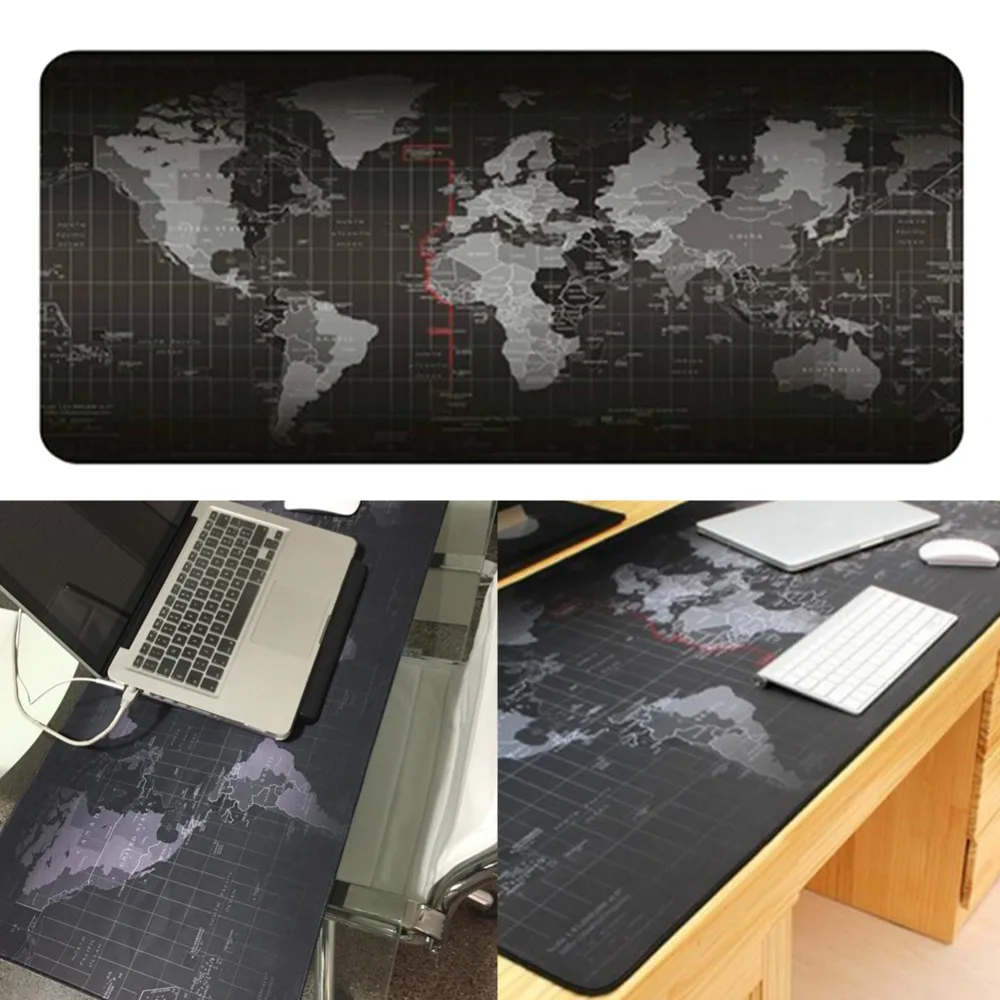 Нескользящая игровая компьютерная мышь с рисунком карты мира клавиатура (70 см * 30