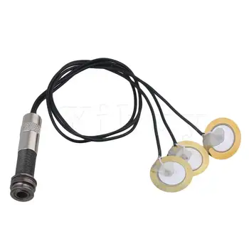 Yibuy Black 3 Sensor Transducer Piezo Contact Microphone Pickup Single Track 6.35mm Jack for Acoustic Guitar
Yibuy Black 3 Sensor Transducer Piezo Contact Microphone Pickup Single Track 6.35mm Jack for Acoustic Guitar