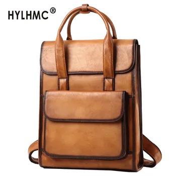 Cowhide Men Backpack Genuine Leather Portable Fashion Casual Large Capacity Schoolbag Computer Bag Travel Backpacks Male
Cowhide Men Backpack Genuine Leather Portable Fashion Casual Large Capacity Schoolbag Computer Bag Travel Backpacks Male