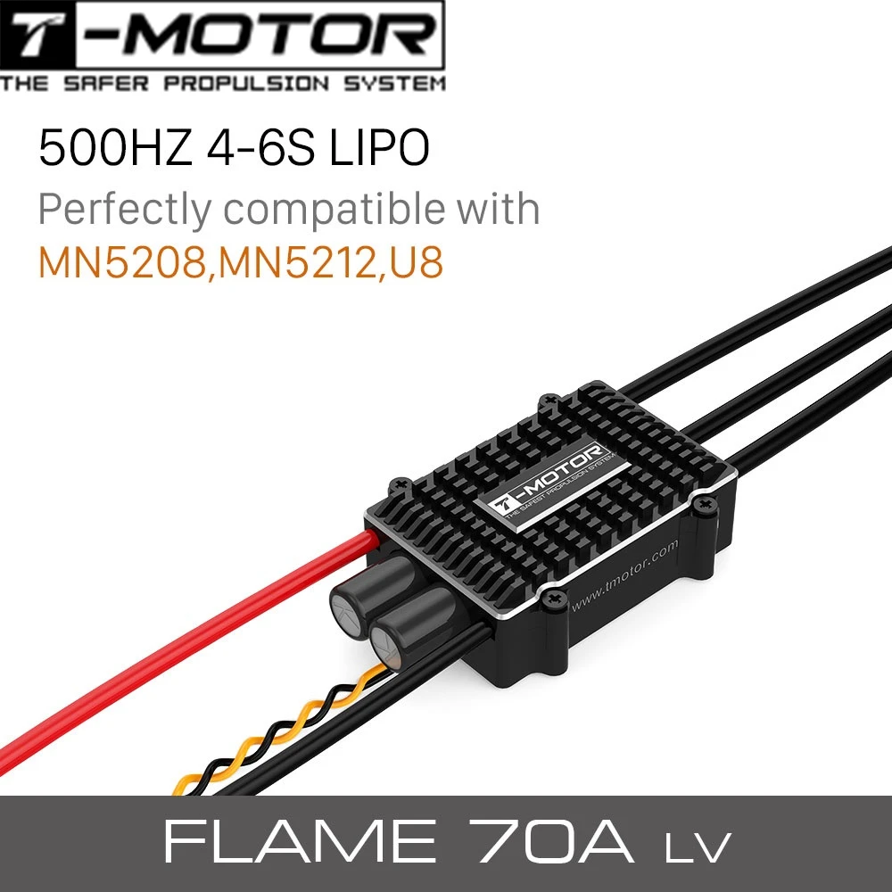 T-MOTOR FLAME 70A LV 500Hz 4-6S Lipo ESC For Multirotors Brushless Motor Electronic Speed Controller
T-MOTOR FLAME 70A LV 500Hz 4-6S Lipo ESC For Multirotors Brushless Motor Electronic Speed Controller