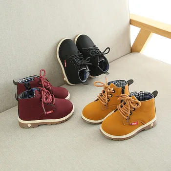 2020 Spring Autumn Children Ankle boots Winter Girls Boots Boys Plush Snow Motorcycle Boots Lace-Up Rome Boots Kids Shoes
2020 Spring Autumn Children Ankle boots Winter Girls Boots Boys Plush Snow Motorcycle Boots Lace-Up Rome Boots Kids Shoes
