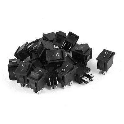 AC 250V 10A 125V 6A 4 Termials DPST ON/OFF 2-Positions Rocker Switch Black 20Pcs
AC 250V 10A 125V 6A 4 Termials DPST ON/OFF 2-Positions Rocker Switch Black 20Pcs