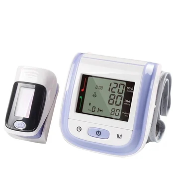 

Medical Digital Finger Pulse Oximeter SPO2 PR Oximetro de dedo Pulso Wrist Blood Pressure Monitor Machine BP Sphygmomanometer