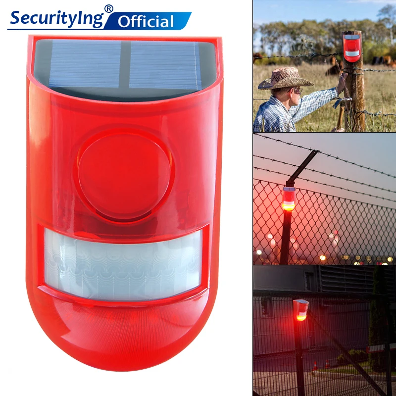 Solar Light Sound and Light PIR Motion Sensor Solar Warning Lamp with Two Modes Swich for Farm/ Mountain Villas
Solar Light Sound and Light PIR Motion Sensor Solar Warning Lamp with Two Modes Swich for Farm/ Mountain Villas