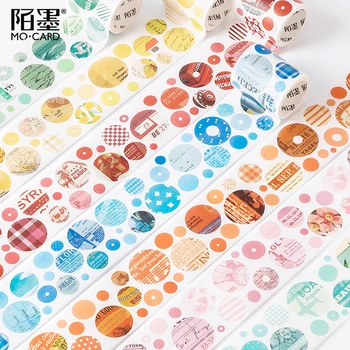 50mm*3m Cute Circle Release Material Sticker Washi Masking Tape
50mm*3m Cute Circle Release Material Sticker Washi Masking Tape