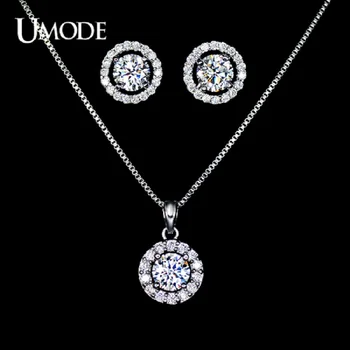UMODE Jewelry Set for Women Handcraft Small Cute CZ Stud Earrings and Chain Pendant Necklaces Wedding Accessories Gifts US0014
UMODE Jewelry Set for Women Handcraft Small Cute CZ Stud Earrings and Chain Pendant Necklaces Wedding Accessories Gifts US0014