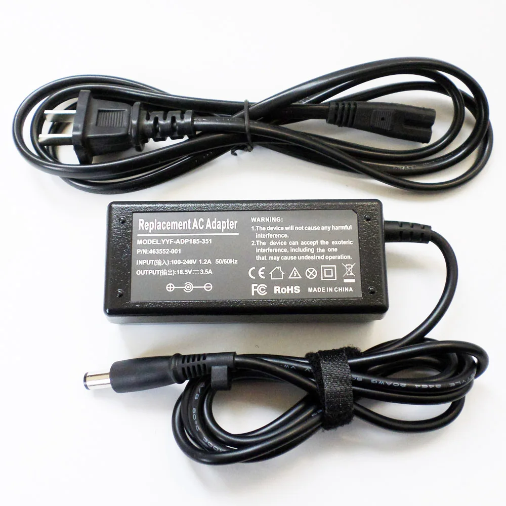 New 65W Laptop Power Supply Cord For HP Notebook G4 G5 G6 G7 18.5V 3.5A 7.4mm*5.0mm Smart Pin AC Adapter Battery Charger +Cable
New 65W Laptop Power Supply Cord For HP Notebook G4 G5 G6 G7 18.5V 3.5A 7.4mm*5.0mm Smart Pin AC Adapter Battery Charger +Cable