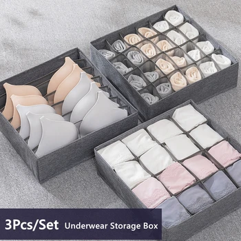 3Pcs Folding Bra Underwear Storage Box Home Cabinet Socks Organizer Drawer Panties Divider 
3Pcs Folding Bra Underwear Storage Box Home Cabinet Socks Organizer Drawer Panties Divider