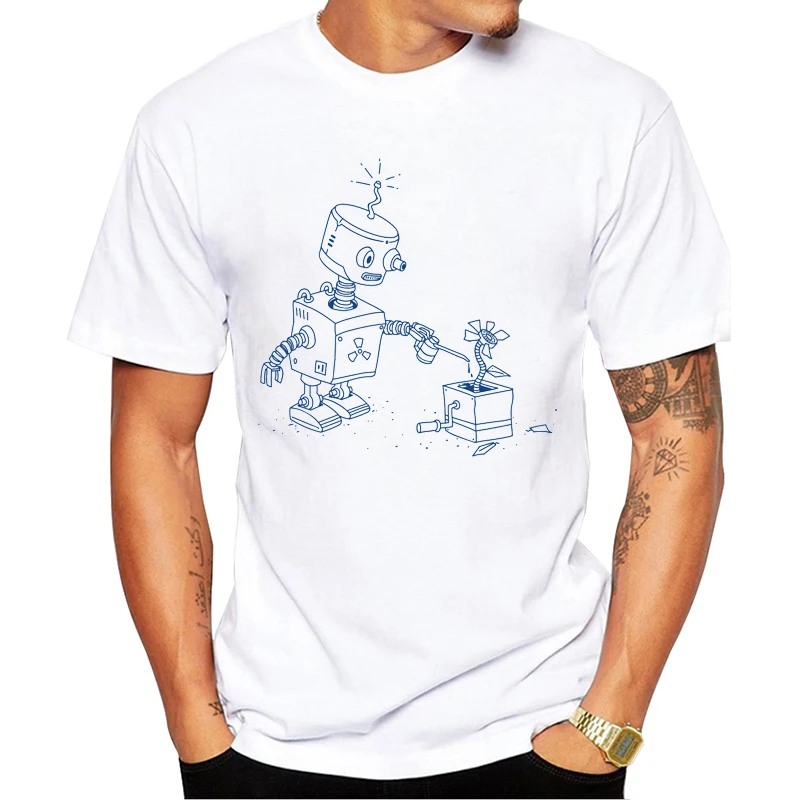 2020 Fashion Hand Drawing Men T-Shirt Robot Flower Printed Tshirts Casual Tops Short Sleeve Summer Tees
2020 Fashion Hand Drawing Men T-Shirt Robot Flower Printed Tshirts Casual Tops Short Sleeve Summer Tees