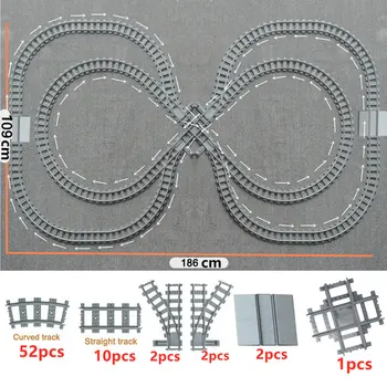 Train Tracks City trein 4519 Cross Track Straight Curved Railway Building Blocks Model Compatible with lego Train Rails Bricks
Train Tracks City trein 4519 Cross Track Straight Curved Railway Building Blocks Model Compatible with lego Train Rails Bricks