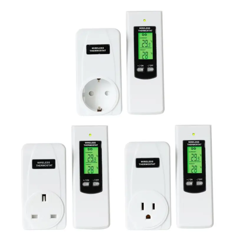 Remote Control Wireless Plug in Thermostat Hydroponic RF Heating & Cooling Temperature Controller EU/UK/US Plug
Remote Control Wireless Plug in Thermostat Hydroponic RF Heating & Cooling Temperature Controller EU/UK/US Plug