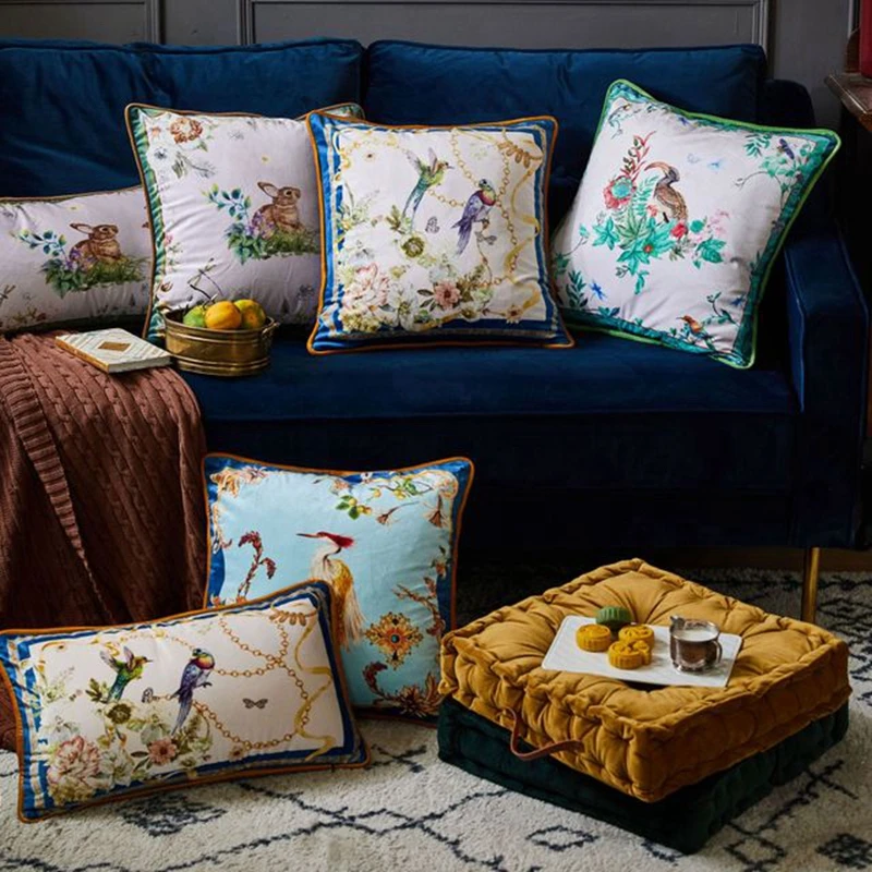 American Country Style Cushion Cover Flower Bird Printing Flannel Pillows Case Bedroom Sofa Home Bed Chair Car Seat Pillowcase
American Country Style Cushion Cover Flower Bird Printing Flannel Pillows Case Bedroom Sofa Home Bed Chair Car Seat Pillowcase