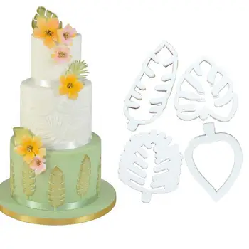 4pcs/Set Tropical Leaf Fondant Cake Mold Embossed Candy Biscuits Cookie Cutter DIY Cookie Mold Baking Tools
4pcs/Set Tropical Leaf Fondant Cake Mold Embossed Candy Biscuits Cookie Cutter DIY Cookie Mold Baking Tools