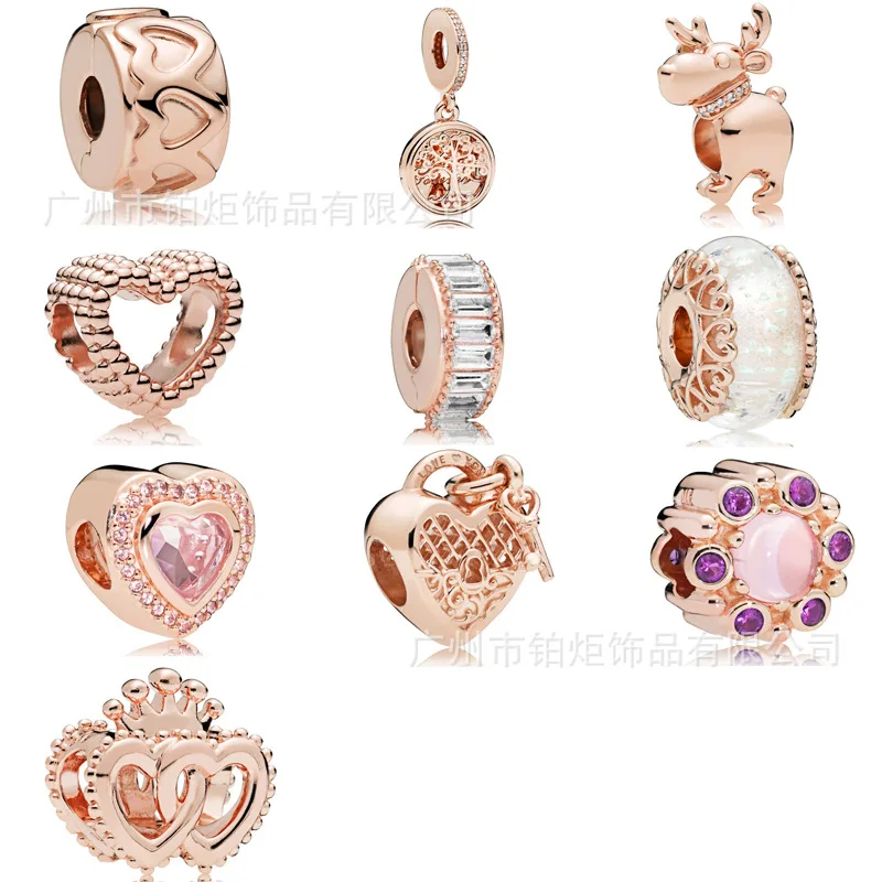 fine silver plated rose gold happiness reindeer string decorati