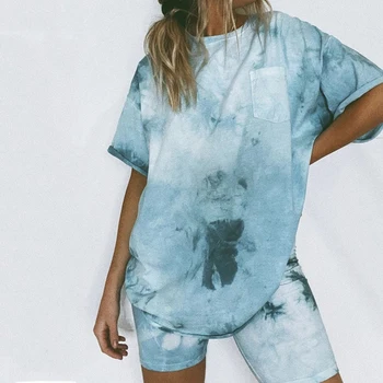 Two piece suit 2020 Summer New Tie-Dye Printing Leisure Home Suit FemaleO-Neck Vintage Elastic Waist women two piece outfits
Two piece suit 2020 Summer New Tie-Dye Printing Leisure Home Suit FemaleO-Neck Vintage Elastic Waist women two piece outfits