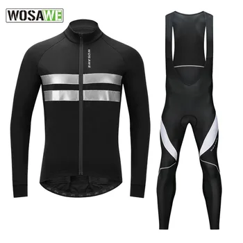 WOSAWE Winter Reflective Cycling Jersey Set 2020 Long Sleeve Bike Jersey Bib Pants Thermal Warm Windproof MTB Cycling Clothing
WOSAWE Winter Reflective Cycling Jersey Set 2020 Long Sleeve Bike Jersey Bib Pants Thermal Warm Windproof MTB Cycling Clothing