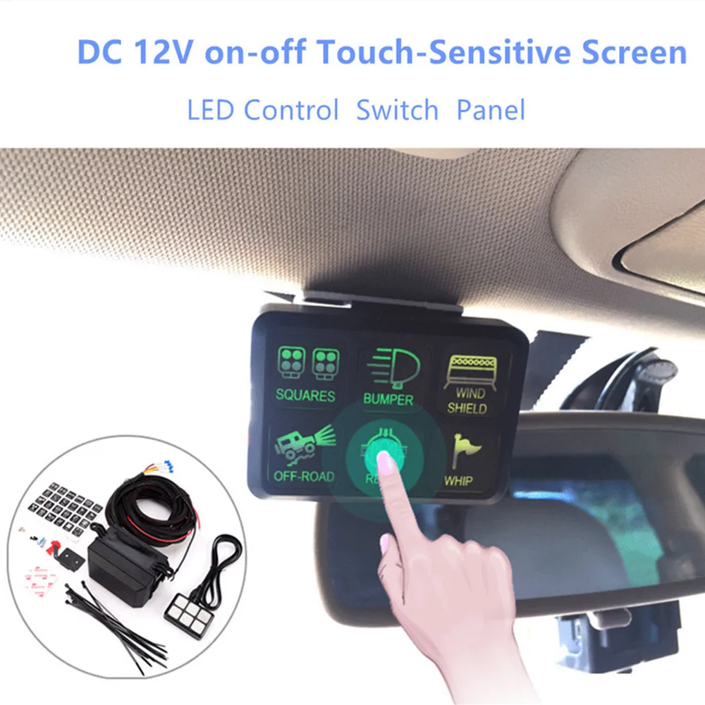 DC 12V 6 Gang on-off Touch-Sensitive Screen LED Electronic Relay System Button Switch Waterproof Fuse Relay Box For Car Au
DC 12V 6 Gang on-off Touch-Sensitive Screen LED Electronic Relay System Button Switch Waterproof Fuse Relay Box For Car Au