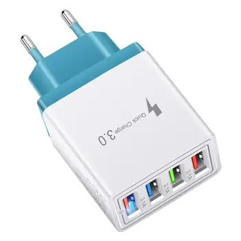 4 USB Port Colorful Charger Travel Charging Head Induction Charger USB Quick Mobile Phone Charger Phone Adapter
4 USB Port Colorful Charger Travel Charging Head Induction Charger USB Quick Mobile Phone Charger Phone Adapter