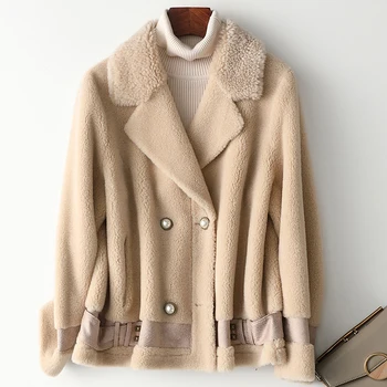 Real Fur Coat Women Autumn Winter Sheep Fur Jacket Korean Solid Warm Woolen Coat Abrigos Mujer Invierno 2020 Ydf902 YY537
Real Fur Coat Women Autumn Winter Sheep Fur Jacket Korean Solid Warm Woolen Coat Abrigos Mujer Invierno 2020 Ydf902 YY537