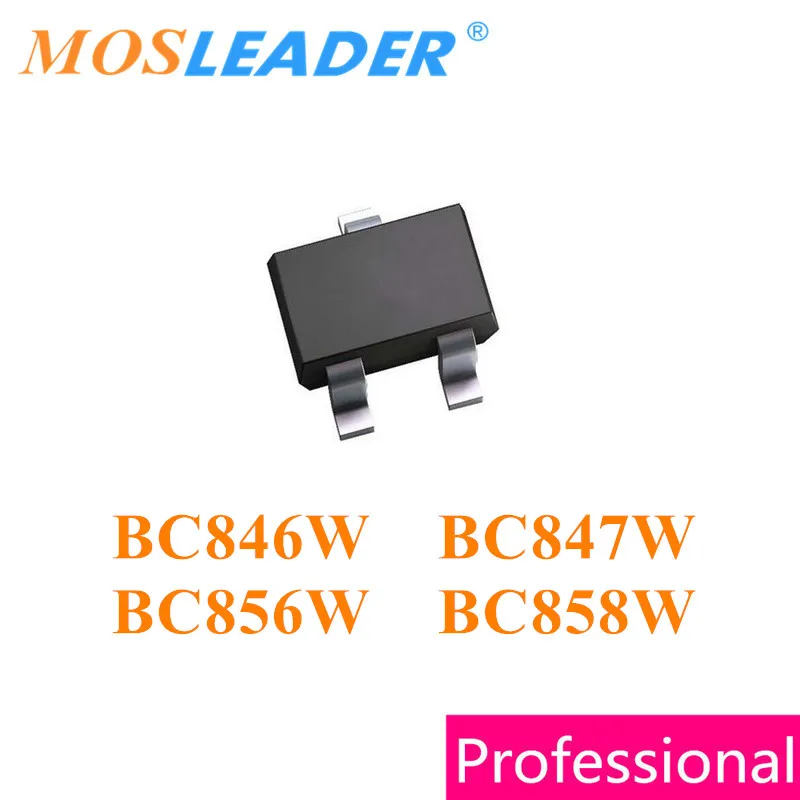 

Mosleader BC846W BC847W BC856W BC858W SOT323 3000PCS NPN PNP Transistors Made in China High quality