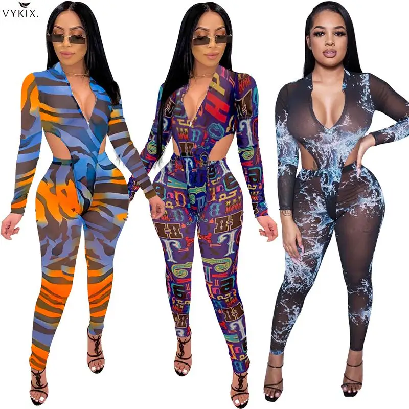 Female Mesh One Piece Sexy Jumpsuits Long Sleeve Print Bathing Suits Bodycon Transparent Leopard Streetwear Winter Club Outfits
Female Mesh One Piece Sexy Jumpsuits Long Sleeve Print Bathing Suits Bodycon Transparent Leopard Streetwear Winter Club Outfits