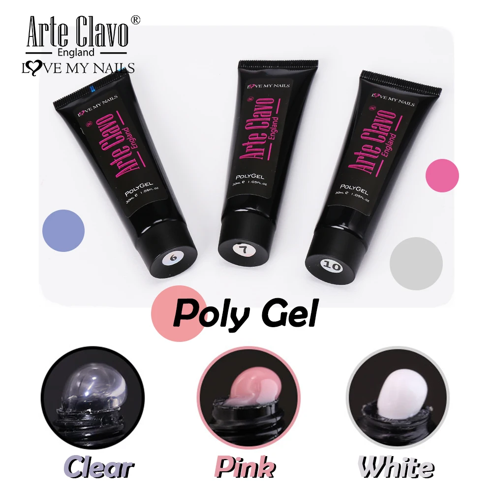 Arte Clavo 30ml Poly Gel Extension Set False Nail Tips Pink White Clear Acrylic Builder LED Gel Nail Polish Crystal Extend Quick
Arte Clavo 30ml Poly Gel Extension Set False Nail Tips Pink White Clear Acrylic Builder LED Gel Nail Polish Crystal Extend Quick