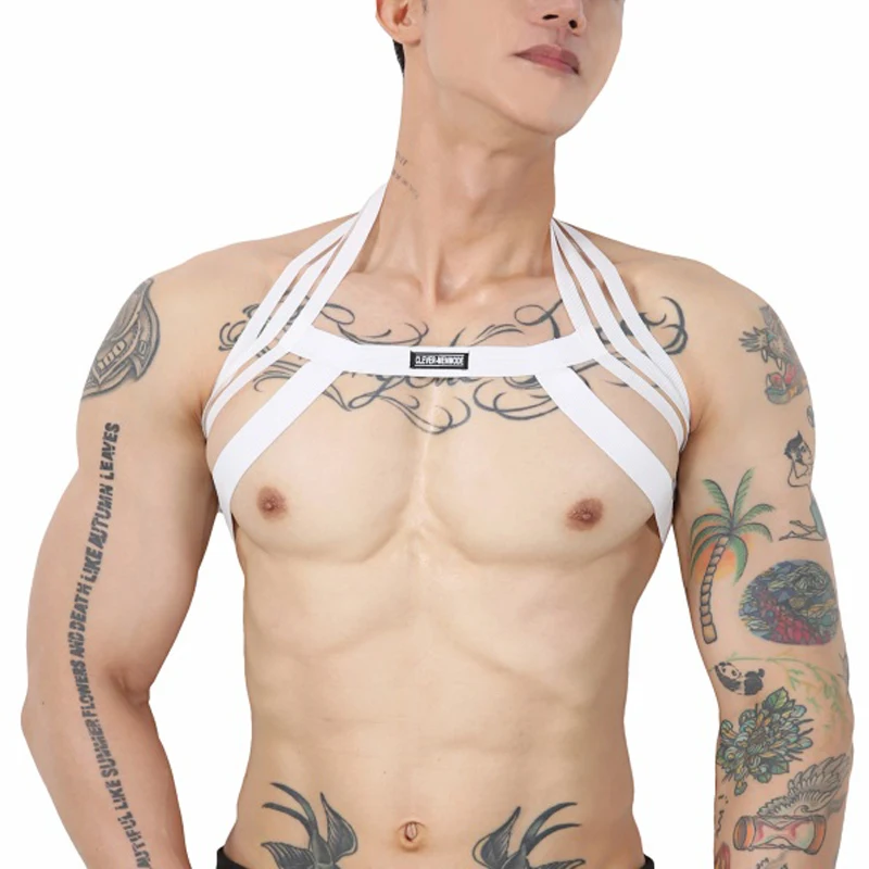 CLEVER-MENMODE Nylon Body Chest Harness Men Sexy Elastic Shoulder Strap Halter Stage Costume Hollow Clubwear Hombre Bondage Clothes 15 CLEVER-MENMODE Nylon Body Chest Harness Men Sexy Elastic Shoulder Strap Halter Stage Costume Hollow Clubwear Hombre Bondage Clothes -Zentai shop online He80c9fd3997c484fb6a2221b8059ba58s.jpg