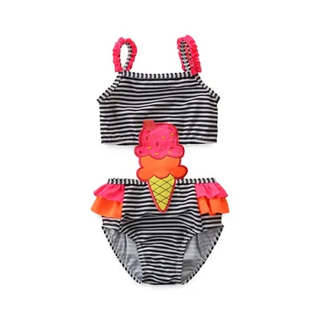 Summer Cute Infant Baby Girls One Piece Swimwear Striped Ice Cream Print Sleeveless Romper Beachwear 2-7Y 
Summer Cute Infant Baby Girls One Piece Swimwear Striped Ice Cream Print Sleeveless Romper Beachwear 2-7Y