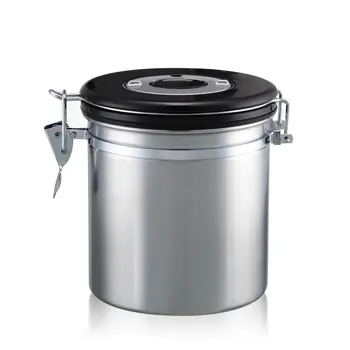 Stainless Steel Coffee Bean Sealed Tank Coffee Storage Tank With Exhaust Valve Dried Fruit Sealed Box Tea Pot Silver
Stainless Steel Coffee Bean Sealed Tank Coffee Storage Tank With Exhaust Valve Dried Fruit Sealed Box Tea Pot Silver