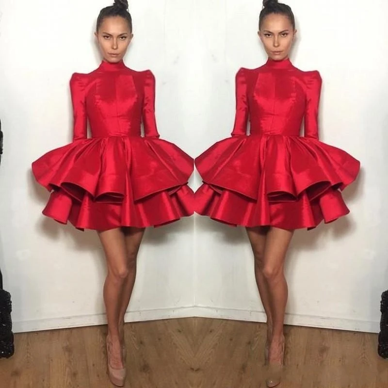 2020 Short Party Dresses Red Long Sleeve Tiered Ruffled Mini Prom Dress Girls Kids Homecoming Cocktail Dress
2020 Short Party Dresses Red Long Sleeve Tiered Ruffled Mini Prom Dress Girls Kids Homecoming Cocktail Dress
