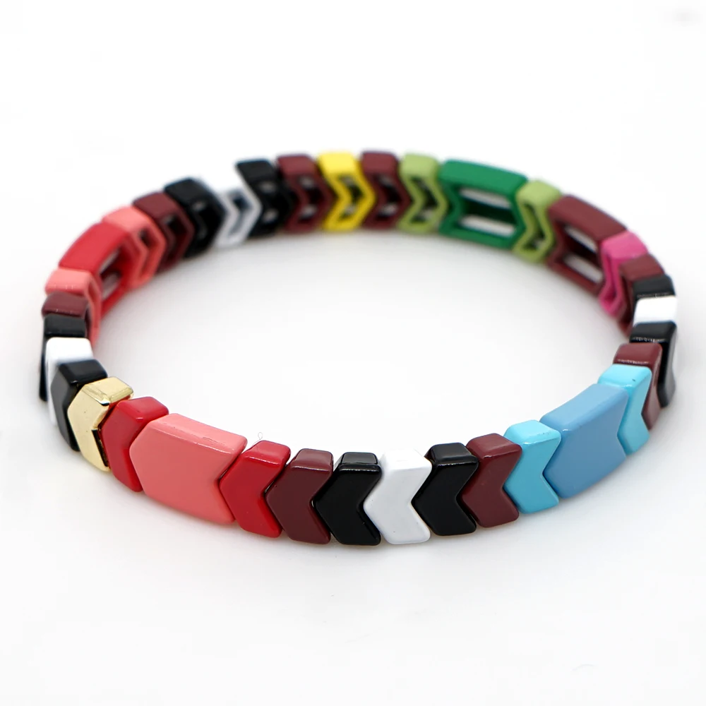 Shinus Enamel Tile Bracelets Arrow Rainbow Bracelet Armband Bohemian Multicolor Pulseras Mujer 2019 Women Jewelry Bangles Gifts
Shinus Enamel Tile Bracelets Arrow Rainbow Bracelet Armband Bohemian Multicolor Pulseras Mujer 2019 Women Jewelry Bangles Gifts