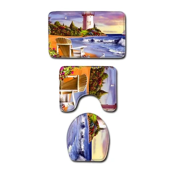 Sea Lighthouse Bath Shower Curtain Toilet Non-Slip Cover Mat Bathroom Decoration Polyester Fabric Cortina Ducha
Sea Lighthouse Bath Shower Curtain Toilet Non-Slip Cover Mat Bathroom Decoration Polyester Fabric Cortina Ducha