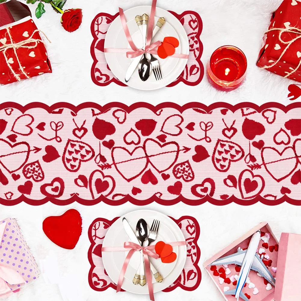 Red lace Table Runner Set Tablecloth Placemat Topper Fireplace Rectangle Table Decoration For Home Decor Valentines Day Gift
Red lace Table Runner Set Tablecloth Placemat Topper Fireplace Rectangle Table Decoration For Home Decor Valentines Day Gift
