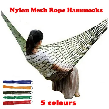 

Outdoor качели садовые уличные Camping Portable Hammocks Comfortable Hanging Nylon Mesh Rope качеля садовая Wholesale Z4 2020