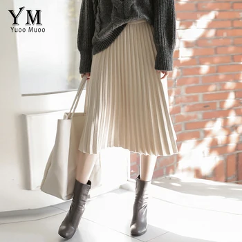 YuooMuoo Ins Fashion Hot Midi Skirt Women High Waist Pleated Skirt 2019 Autumn Chic Holiday Skirt Ladies Elegant Office Skirts
YuooMuoo Ins Fashion Hot Midi Skirt Women High Waist Pleated Skirt 2019 Autumn Chic Holiday Skirt Ladies Elegant Office Skirts