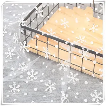 GLace 3Y/lot High quality snowflake dot flocked mesh lace fabric for clothing curtain decoration wedding dress material TX1439 
GLace 3Y/lot High quality snowflake dot flocked mesh lace fabric for clothing curtain decoration wedding dress material TX1439