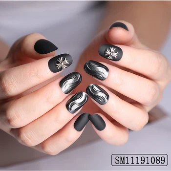 30pcs Gothic Perforated Silver Ring Style Wearing Fake Nails Granulated Sugar Powder False Nail Salon Removable Nail Patch
30pcs Gothic Perforated Silver Ring Style Wearing Fake Nails Granulated Sugar Powder False Nail Salon Removable Nail Patch