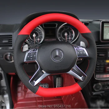 Customize DIY Top Black Red Drilled Leather Car Steering Wheel Cover for Mercedes-Benz AMG G63 2013-2018 
Customize DIY Top Black Red Drilled Leather Car Steering Wheel Cover for Mercedes-Benz AMG G63 2013-2018