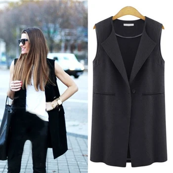 Women Sleeveless Waistcoat Casual Cardigan Tops Long Solid Color Coat FS99
Women Sleeveless Waistcoat Casual Cardigan Tops Long Solid Color Coat FS99