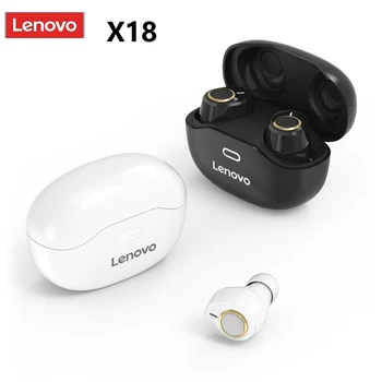 Lenovo X18 Bluetooth Earphone TWS Headset Earbuds airpods Light Touch auriculares With Charging case 4.9g weight