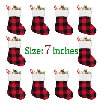 7pcs Christmas Socks, Cute Plaid Stocking Candy Bag Christmas Decorations for Home Office, Black Red Home Decor
7pcs Christmas Socks, Cute Plaid Stocking Candy Bag Christmas Decorations for Home Office, Black Red Home Decor