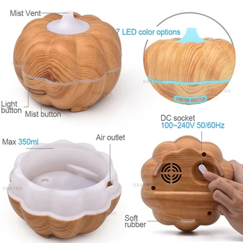 LED350ml small pumpkin humidifier khaki essential oil diffuser aroma diffuser night light for office and home yoga SPA
LED350ml small pumpkin humidifier khaki essential oil diffuser aroma diffuser night light for office and home yoga SPA