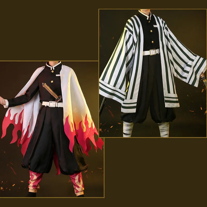 Костюм для косплея из аниме рассекающий демонов кимоно м/ф no Yaiba Iguro Obanai Rengoku Shinjurou