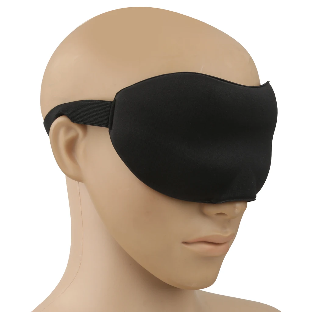 Unisex Cotton Elastic Blindfold Eye Mask Travel Sleep Aid Shade Cover Black Unisex Cotton Elastic Blindfold Eye Mask Travel Sleep Aid Shade Cover Black