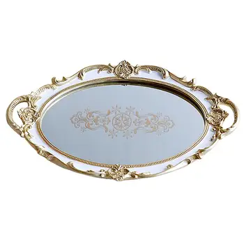 Oval Storage Tray Resin Mirror Surface Tray Accessories Tray Jewelry Holder Storage Tray for Home (White Printing Flower)
Oval Storage Tray Resin Mirror Surface Tray Accessories Tray Jewelry Holder Storage Tray for Home (White Printing Flower)
