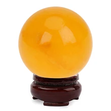 18mm natural âmbar cera de abelha esfera cristal cura diy jóias acessórios pedra mineral artesanato(China)
