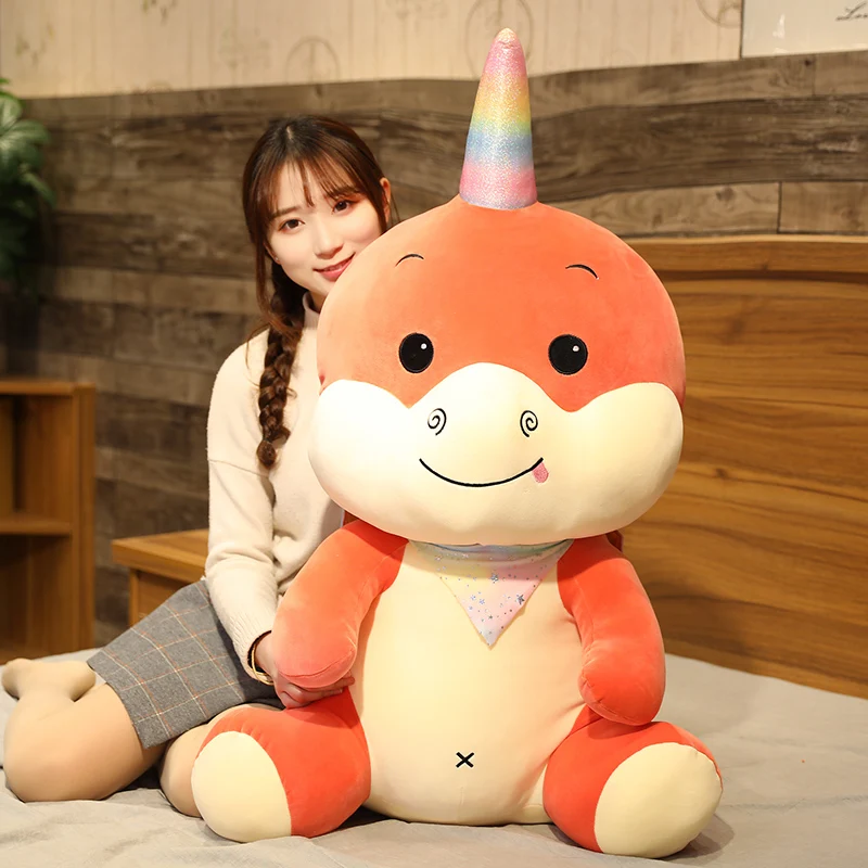 Фото Hot Huggable Cartoon Anime Unicorn Flying Dragon Stuffed Animal Plush Toy Tall Dinosaur Doll Child Birthday Gift | Игрушки и хобби