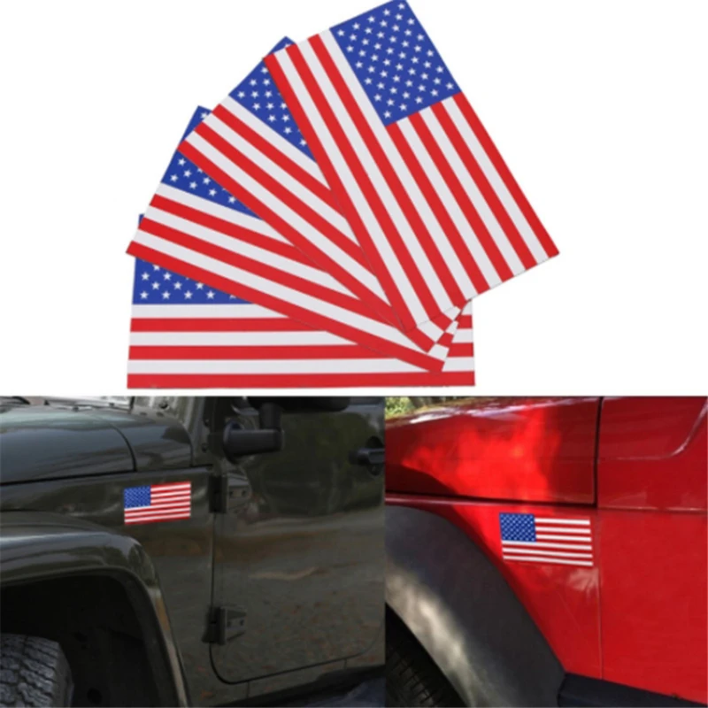 Фото Автомобильный Стайлинг Авто США Наклейка 3D американский флаг значок эмблема
